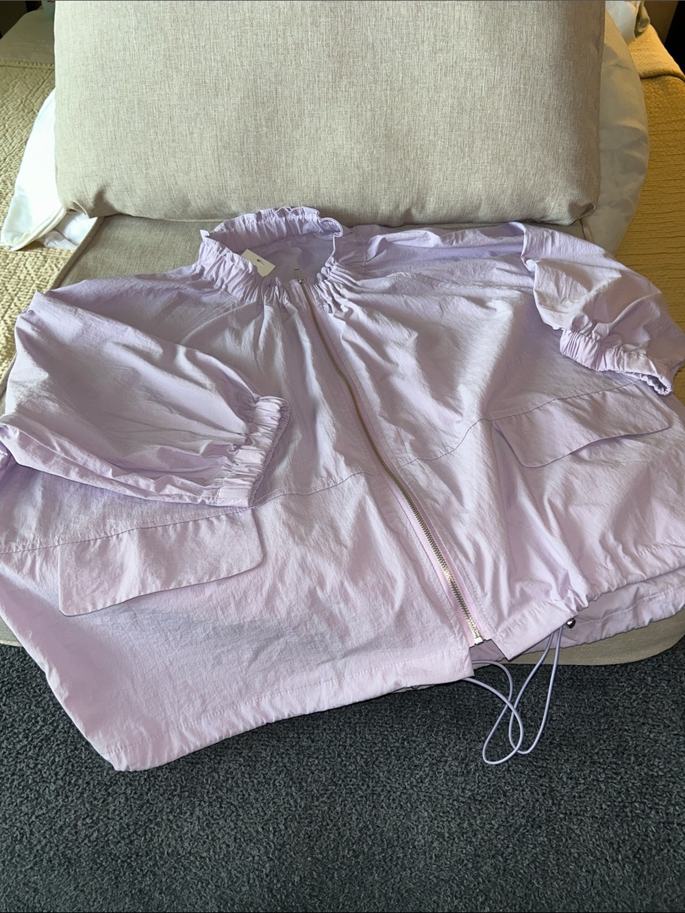 Light Lavender Windbreaker Jacket - Women